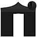 Telo Laterale Impermeabile Nero Con Porta Avvolgibile Per Gazebo Richiudibile - 3x2mt - Foto miniatura 3