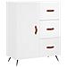 Credenza 69,5x34x90 Cm In Legno Multistrato Bianco Lucido - Foto miniatura 2