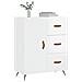 Credenza 69,5x34x90 Cm In Legno Multistrato Bianco Lucido - Foto miniatura 3