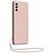 Cover Per Samsung M52 5g Silicone Con Cordino Da Polso Abbinato, Rosa - Foto miniatura 1