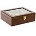 Scatola-portagioie Dkd Home Decor 21 X 18 X 8 Cm Cristallo Marrone Legno Mdf - Foto miniatura 1