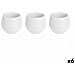 Set Di Vasi Bianco Plastica 12 X 12 X 11 Cm (6 Unità) - Foto miniatura 1