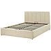 Letto Contenitore Tessuto Dreux 140 X 200 Cm Beige - Foto miniatura 7