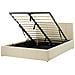 Letto Contenitore Tessuto Dreux 140 X 200 Cm Beige - Foto miniatura 8