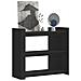 Tavolino Consolle Nero 100x35x90 Cm In Legno Multistrato - Foto miniatura 1