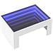 Tavolino Da Salotto Con Led Infinity Bianco 70x50x30 Cm - Foto miniatura 3