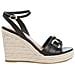 Black Casual Open Sandals Sandali Pelle Scarpe Donna Nero Eu 38, 1-28348-28 001 - Foto miniatura 1