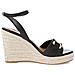 Black Casual Open Sandals Sandali Pelle Scarpe Donna Nero Eu 38, 1-28348-28 001 - Foto miniatura 3
