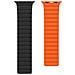 Cinturino Magnetico Loop Per Apple Watch (42/44/45/49mm) - Brevetto Ue Black Orange - Foto miniatura 3