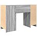 Scrivania Grigio Sonoma 120x42x76 cm in Legno Multistrato - Foto miniatura 7