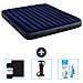 Set Materassino Gonfiabile - 203x183x25 Cm - Blu - Include Accessori Coordinati Cb7 - Foto miniatura 1
