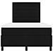 Letto a Molle con Materasso Nero 120x200 cm Tessuto - Foto miniatura 8