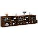 Credenza con Luci LED Rovere Fumo 283x37x67 cm - Foto miniatura 2