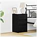 Mobiletto da comodino con luci LED rovere nero legno ingegnerizzato - Foto miniatura 2