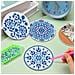 Set Di 8 Sottobicchieri Mandala In Acrilico Con Diamanti Brillanti, Compatibile Con Decorazioni Per Casa E Feste, Sottobicchieri Fatti A Mano Con Supporto In Ferro - Foto miniatura 2
