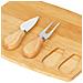 Tagliere Per Formaggi 3 Pezzi In Bambù Naturale Ultra Pratico Elegante E Resistente, Marrone Chiaro - Foto miniatura 5