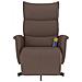 Poltrona Reclinabile Massaggio Poggiapiedi Marrone Similpelle - Foto miniatura 3