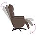 Poltrona Reclinabile Massaggio Poggiapiedi Marrone Similpelle - Foto miniatura 6