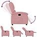 Poltrona Elettrica Reclinabile Massaggio in Velluto Rosa - Foto miniatura 6