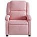 Poltrona Elettrica Reclinabile Massaggio in Velluto Rosa - Foto miniatura 8