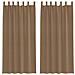 Tende in Voile con Passanti 2 pz Marrone Chiaro 140x245 cm - Foto miniatura 1