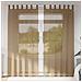 Tende in Voile con Passanti 2 pz Marrone Chiaro 140x245 cm - Foto miniatura 2