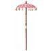 Parasol con Base Rosa, Marrone 250 cm Cotone, Legno - Foto miniatura 4