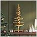 Albero di Natale in legno Marrone 90 cm Legno di pino massello - Foto miniatura 2