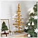 Albero di Natale in legno Marrone 90 cm Legno di pino massello - Foto miniatura 3