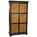 Mobile In Legno Intagliato Nero 102x44x183h - Foto miniatura 1