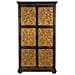 Mobile In Legno Intagliato Nero 102x44x183h - Foto miniatura 2
