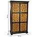 Mobile In Legno Intagliato Nero 102x44x183h - Foto miniatura 6