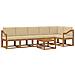 Set di divani da esterno con cuscino 7 pcs Naturale e Beige - Foto miniatura 1