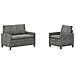 Set di divani 2 pcs Grigio Scuro Velluto - Foto miniatura 1
