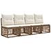 Set Divano da Giardino 10 pcs Beige polyrattan - Foto miniatura 5