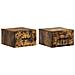 Mobiletto da notte a muro 2 pcs Rovere Fumo 34,5 x 33 x 20 cm - Foto miniatura 1