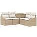 Set di divani 5 pz Beige e Bianco Crema - Foto miniatura 1