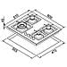 Piano Cottura PMSP60179WS a Gas 4 Fuochi Gas Colore Alluminio - Foto miniatura 5