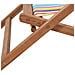 Sdraio da Spiaggia Pieghevole Telaio Legno Tessuto Multicolore - Foto miniatura 3