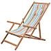 Sdraio da Spiaggia Pieghevole Telaio Legno Tessuto Multicolore - Foto miniatura 1