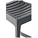 Sgabello Bar Ares in Polipropilene I Sgabello Impilabile con Schienale I Sgabello Outdoor H75 CMI Sgabello Cucina Bancone Resistente Grigio Scuro - Foto miniatura 4