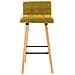 Sgabello Bar Design Lincoln Con Schienale In Velluto I Sedia Alta Da Cucina Trapuntata Con Telaio In Legno Di Faggio Altezza 75 CM Giallo - Foto miniatura 2