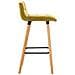 Sgabello Bar Design Lincoln Con Schienale In Velluto I Sedia Alta Da Cucina Trapuntata Con Telaio In Legno Di Faggio Altezza 75 CM Giallo - Foto miniatura 3