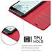 Custodia Compatibile Con Htc U Play In Rosso Carminio - Coperchio Protettiva Con Chiusura Magnetica, Funzione Stand E Tasca Per Le Carte - Foto miniatura 2