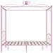 Letto A Baldacchino Rosa In Metallo 140x200 Cm - Foto miniatura 4