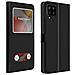 Custodia Samsung Galaxy A42 5g Doppia Finestra Cover Silicone Nero - Foto miniatura 1