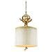 Lampadario A 1 Luce In Stucco, Foglia Argento, Attacco E27 - Foto miniatura 1