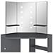 Tavolino da Trucco Angolare con LED Grigio 111x54x141,5 cm - Foto miniatura 8