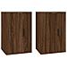 Mobili Porta Tv A Parete 2 Pz Rovere Marrone 40x34,5x60 Cm - Foto miniatura 2