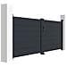 Cancello A Battente In Alluminio 3m Eiger 300b115 Grey - Foto miniatura 3